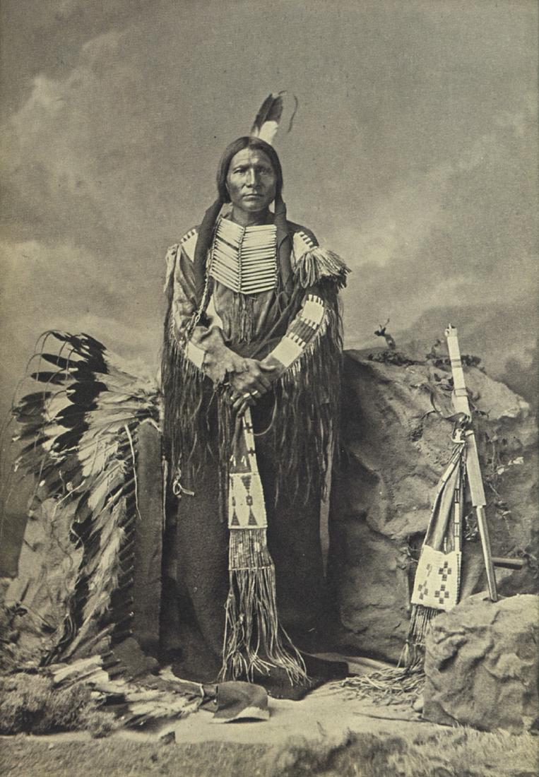 CHARLES M. BELL - Little Big Man, Oglala Dakota, 1877: Artist: Bell, Charles M. Title: Little Big Man, Oglala Dakota, 1877 Medium: Four Tone Photo Litho, 1982, USA Dimensions: 5.35x7.7" Heat Wax Mounted on 8.5x11" Conservation Board Charles Milton Bell (1