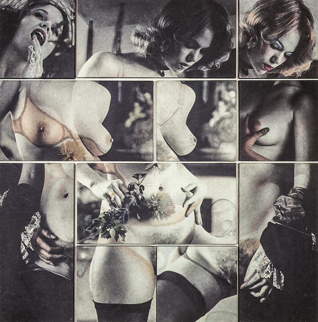 ROBERT HEINECKEN - Cliche Vary/Autoeroticism: Artist: Heinecken, Robert Title: Cliche Vary/Autoeroticism Medium: Photo Litho, 1975, Switzerland Dimensions: 4.8x4.8" Heat Wax Mounted on 8.5x11" Conservation Board Robert Heinecken (1931 - 2006) was