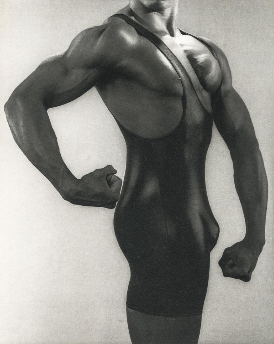 ROBERT MAPPLETHORPE - Derrick Cross, 1985: Artist: Mapplethorpe, Robert Title: Derrick Cross, 1985 Medium: Photo Litho, 1994, Singapore Dimensions: 4.85x6" Heat Wax Mounted on 8.5x11" Conservation Board Robert Mapplethorpe was an American phot