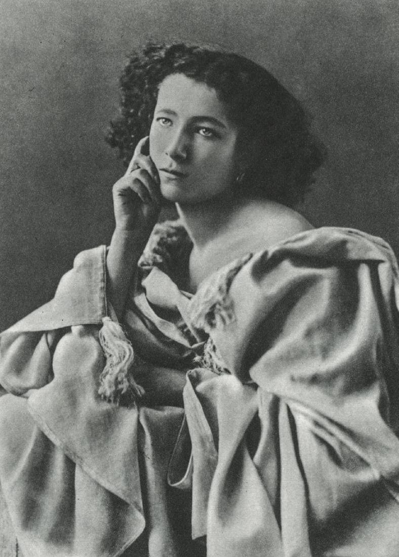 NADAR - Sarah Bernhardt: Artist: Nadar Title: Sarah Bernhardt Medium: Sheet Fed Gravure, 1960, Germany Dimensions: 4.3x6" Heat Wax Mounted on 8.5x11" Conservation Board Gaspard-FÃ©lix Tournachon (1820 Â– 1910), known by