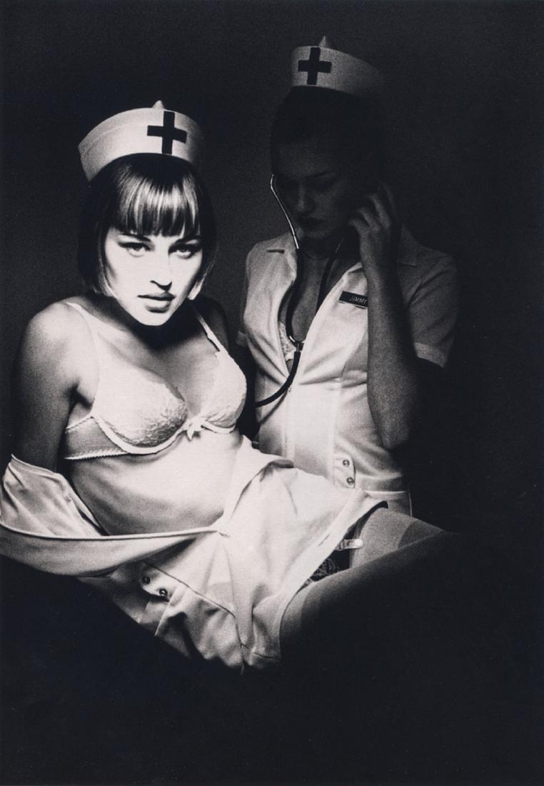 ELLEN VON UNWERTH - Nurses, NY, 1997: Artist: Unwerth, Ellen Von Title: Nurses, NY, 1997 Medium: Photo Litho, 1998, Italy Dimensions: 5.6x8.1" Heat Wax Mounted on 8.5x11" Conservation Board Ellen Von Unwerth is a German born photographer 