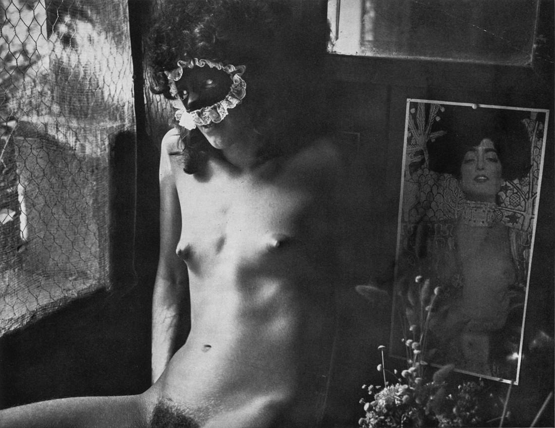 JACK WELPOTT - Janet in Her Room, 1972: Artist: Welpott, Jack Title: Janet in Her Room, 1972 Medium: Photo Litho, 1974, USA Dimensions: 6.5x5" Heat Wax Mounted on 8.5x11" Conservation Board Jack Welpott (1923-2007) was an American photograp