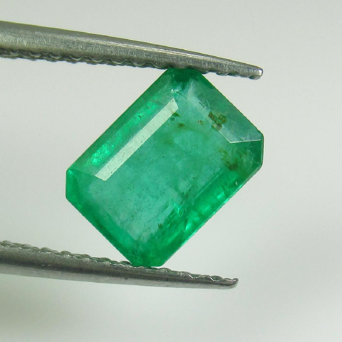 1.29 Ct Genuine Zambian Emerald 7.5X5.5 mm Octagon cut (1 of 2)