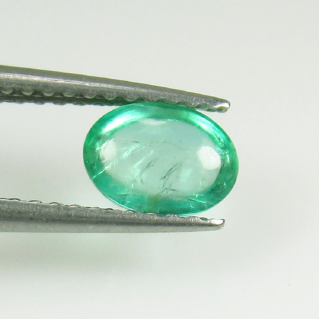 0.83 Ct Genuine Zambian Emerald Oval Cabochon (1 of 2)