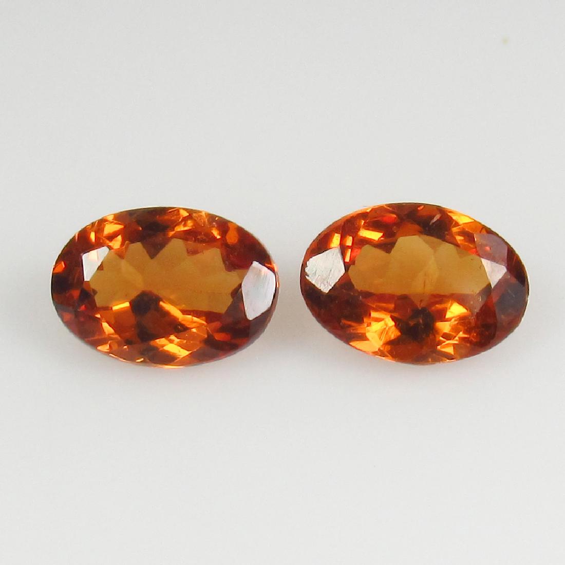 1.54 Ct Genuine Spessartite Garnet 7X5 mm Oval Pair (1 of 2)