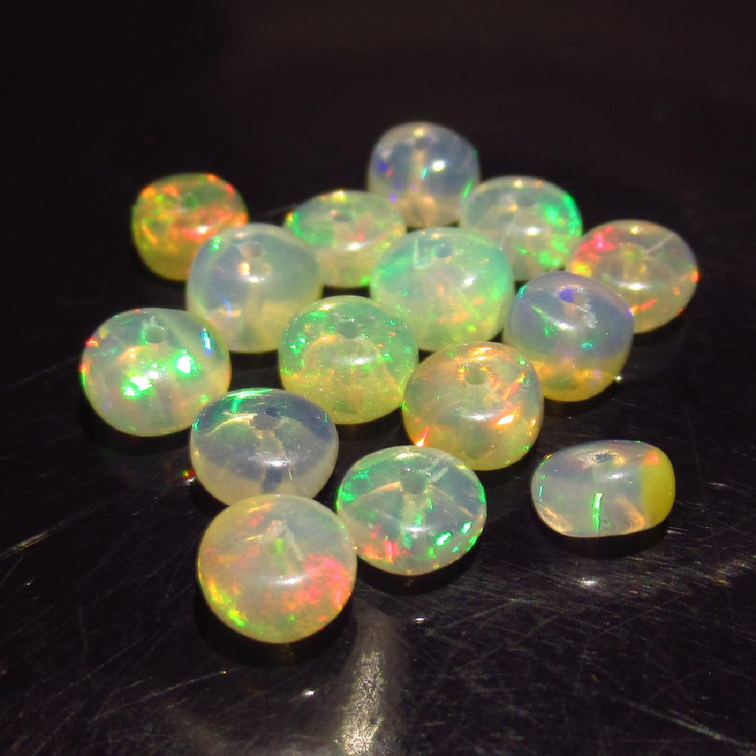 6.00 Ctw Natural 15 Drilled Round Opal Beads (1 of 3)
