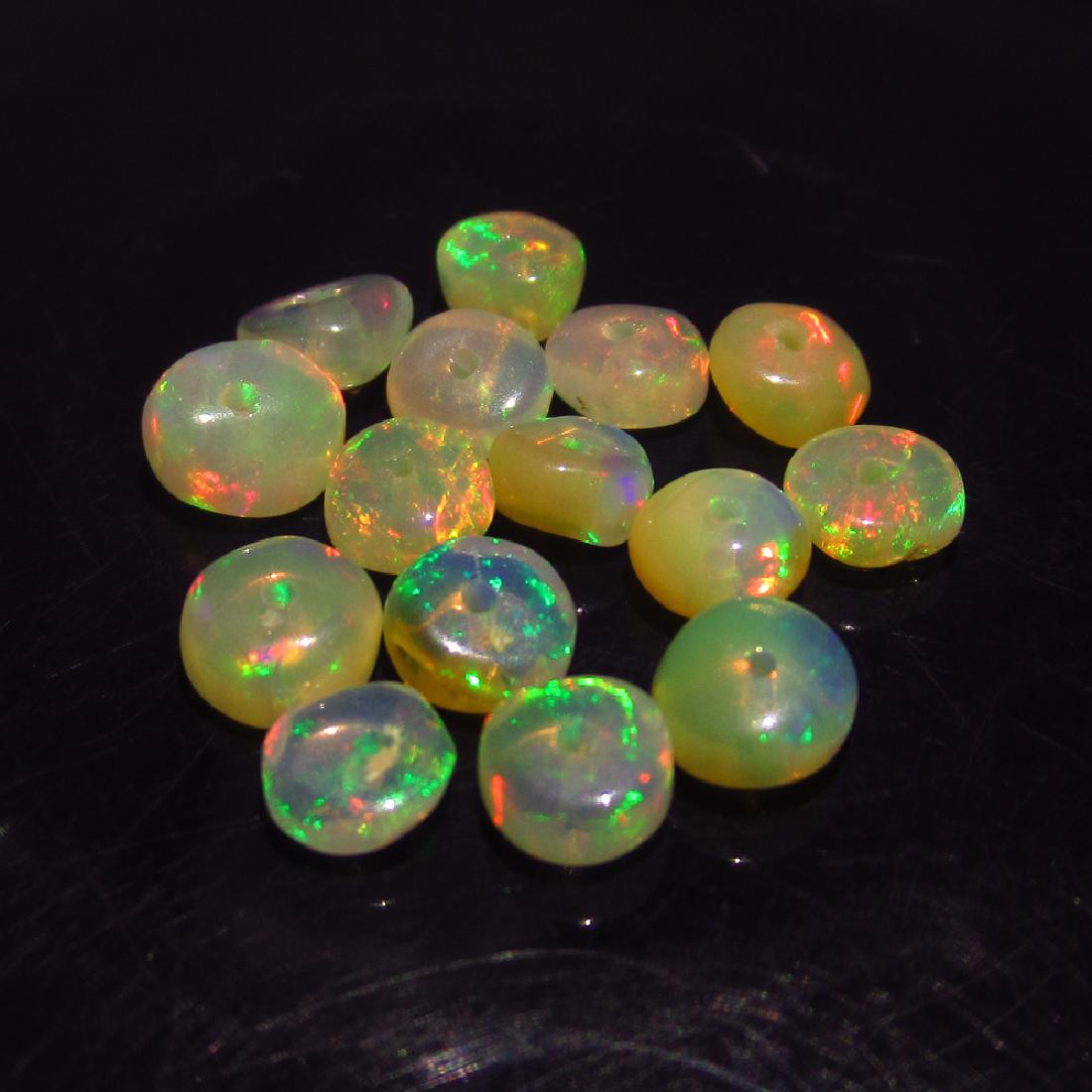 3.98 Ctw Natural 15 Drilled Round Opal Beads (1 of 3)