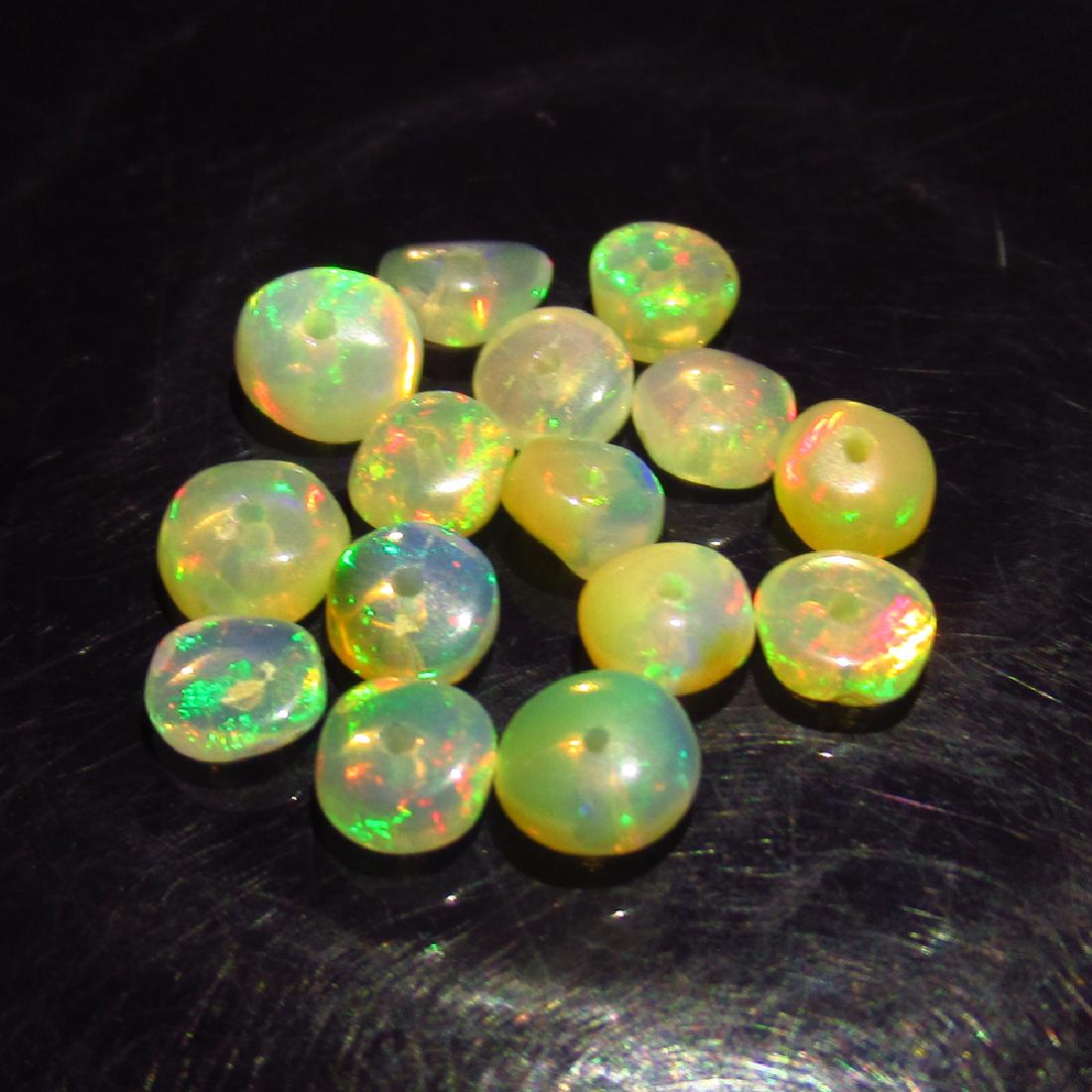4.03 Ctw Natural 15 Drilled Round Opal Beads (1 of 3)