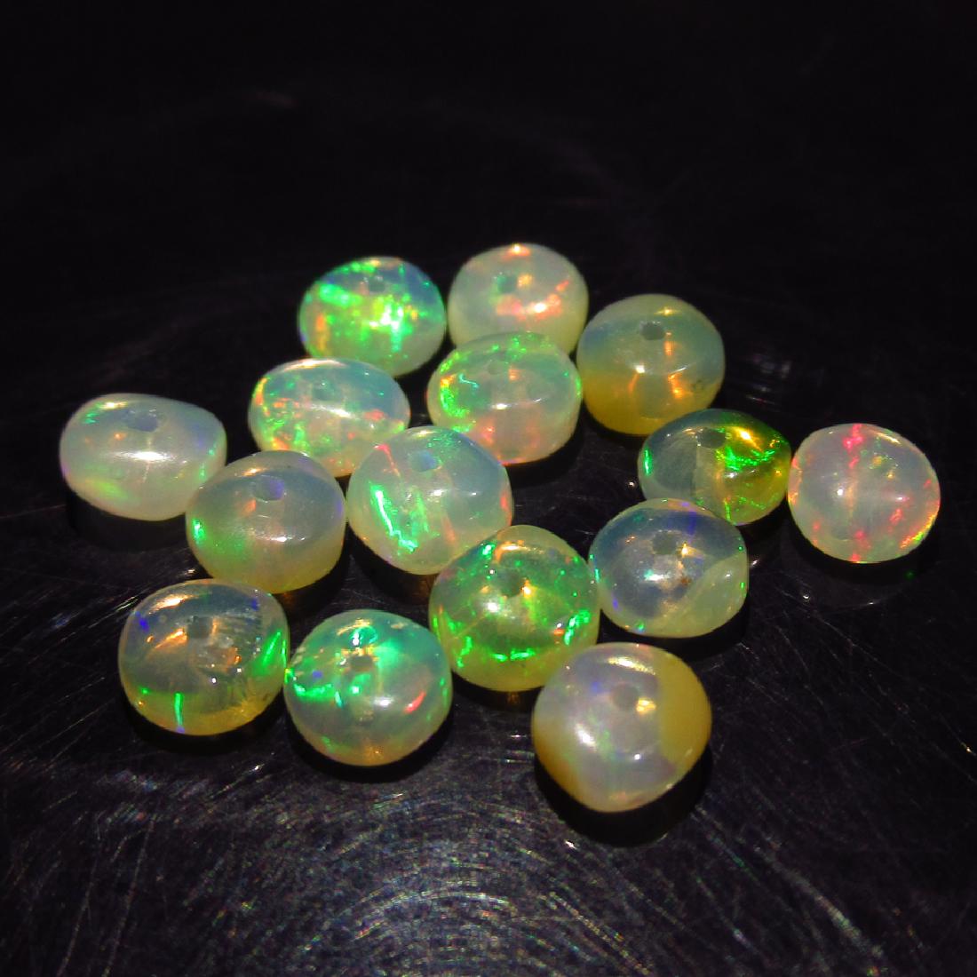 4.30 Ctw Natural 15 Drilled Round Opal Beads (1 of 2)