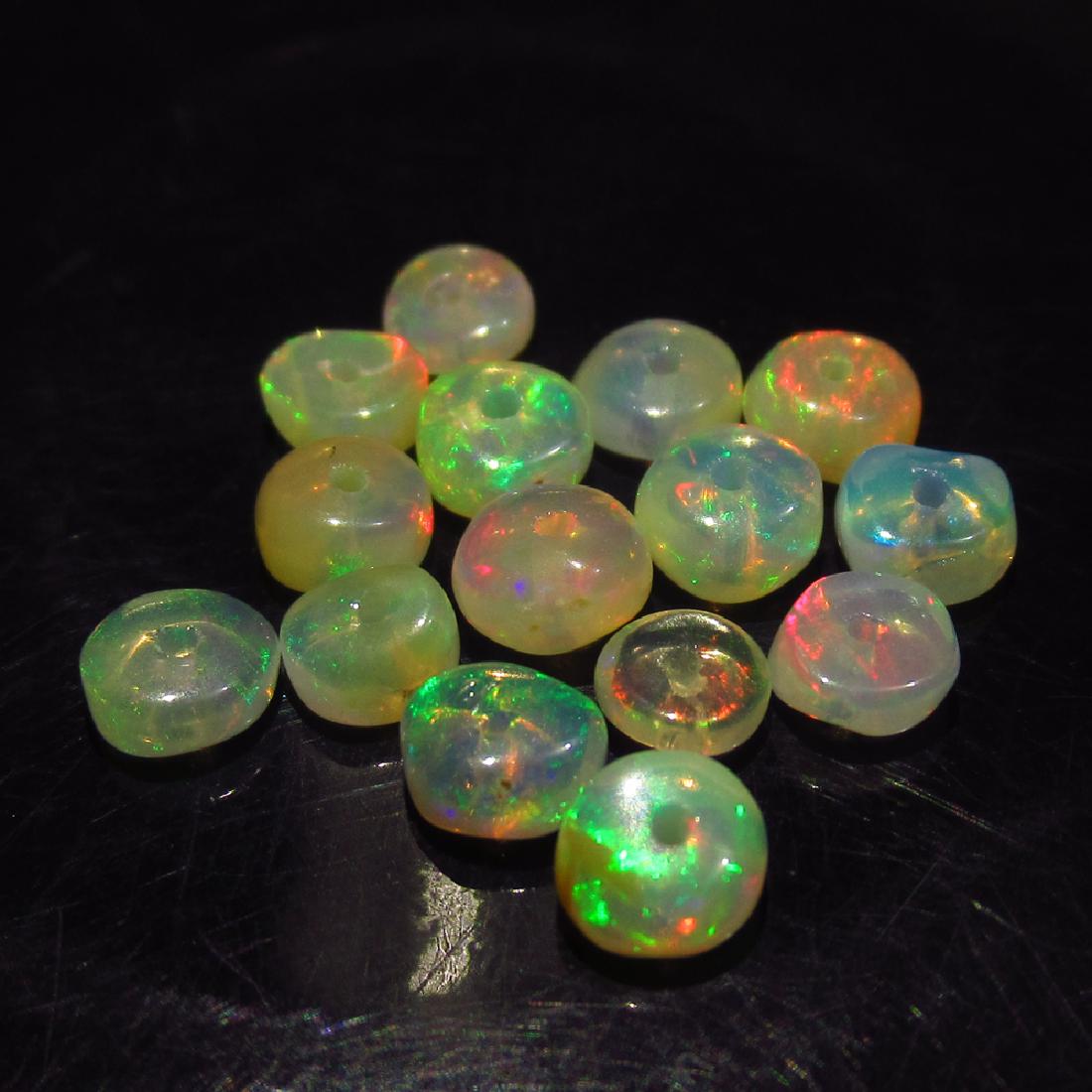 3.07 Ctw Natural 15 Drilled Round Opal Beads (1 of 2)