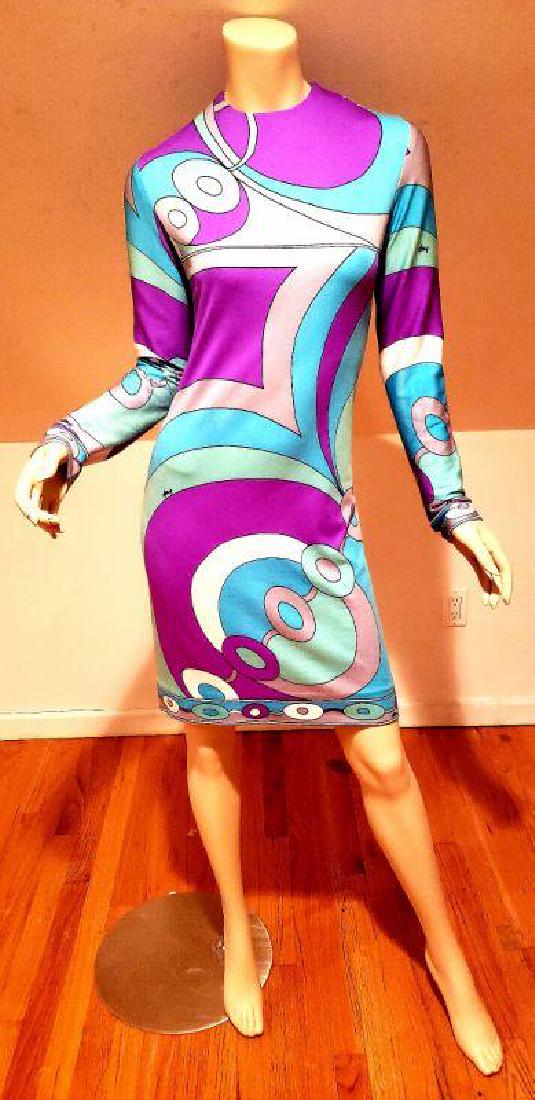 Vtg 1960's Signed Artemis modernist geometric dress (1 of 7)