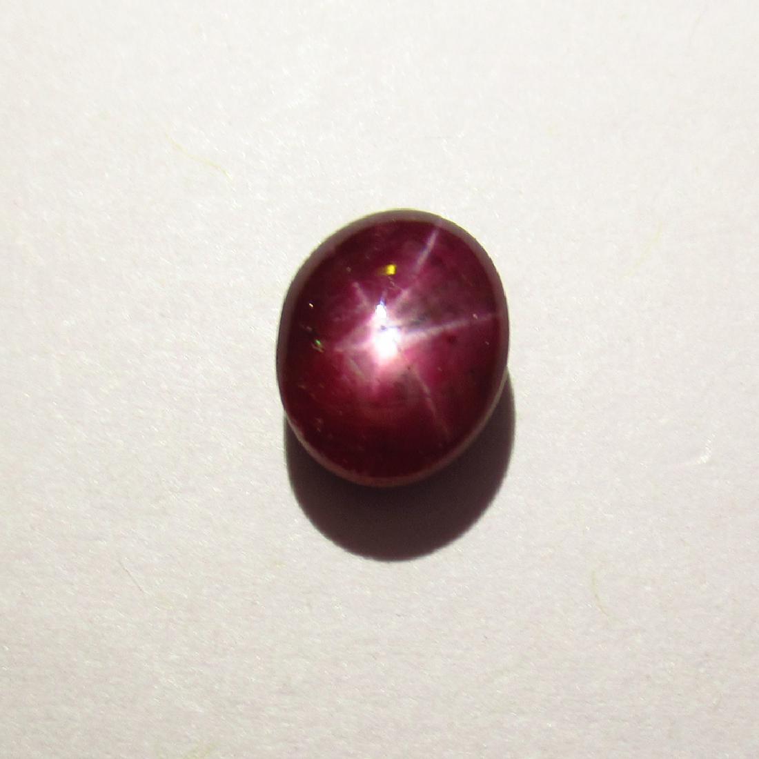 2.71 Ct Genuine Six Line Star Ruby Oval Cab (1 of 3)