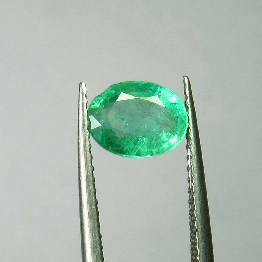 1.17 Ct Genuine Zambian Emerald 8X6 Oval Cut (1 of 2)