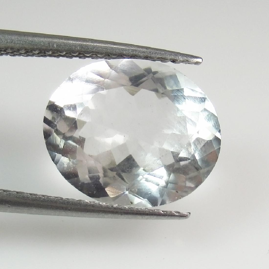3.87 Ct Genuine Rock Crystal Nice Oval Cut (1 of 2)