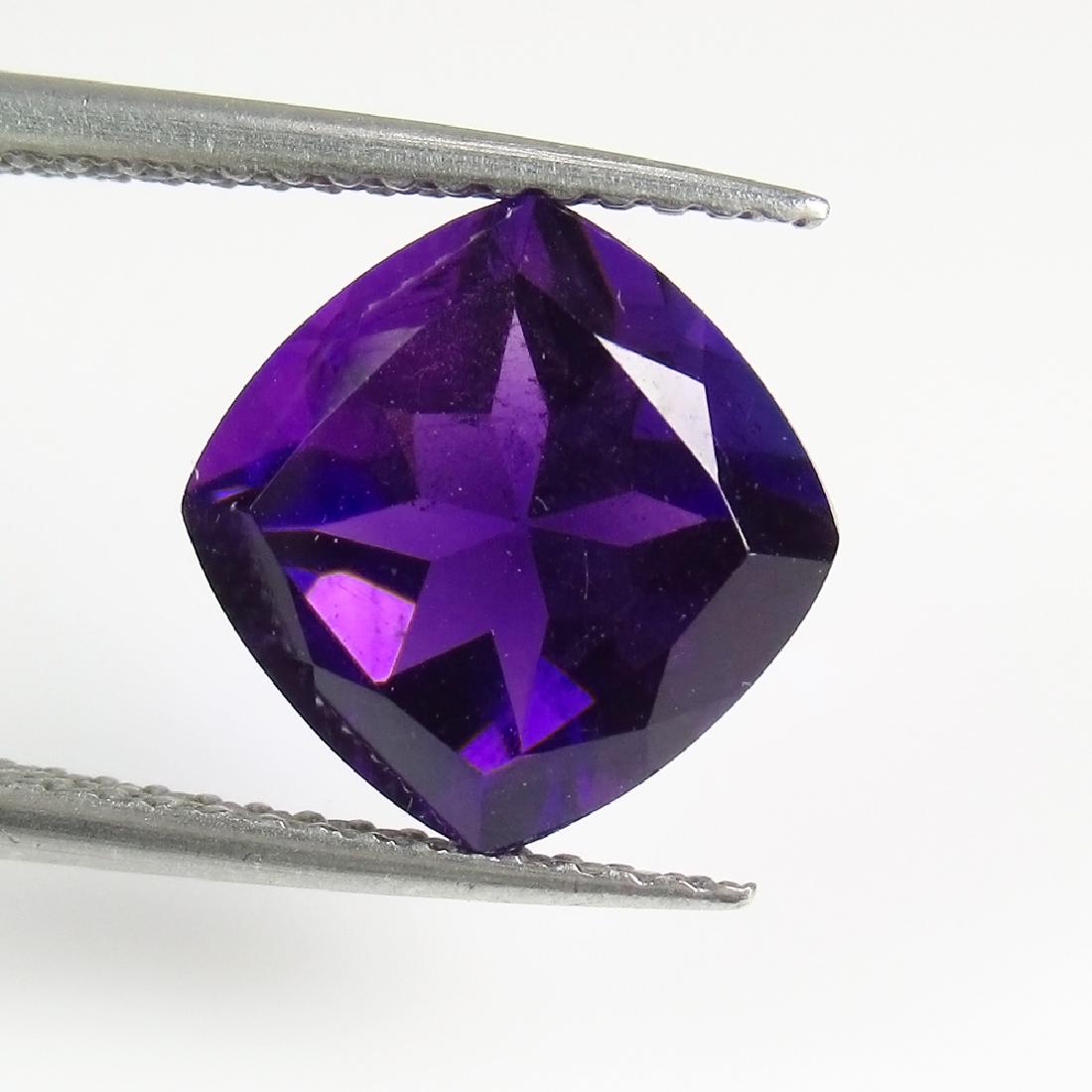 3.13 Ct Genuine Purple Amethyst 9X9 mm Cushion Cut (1 of 2)