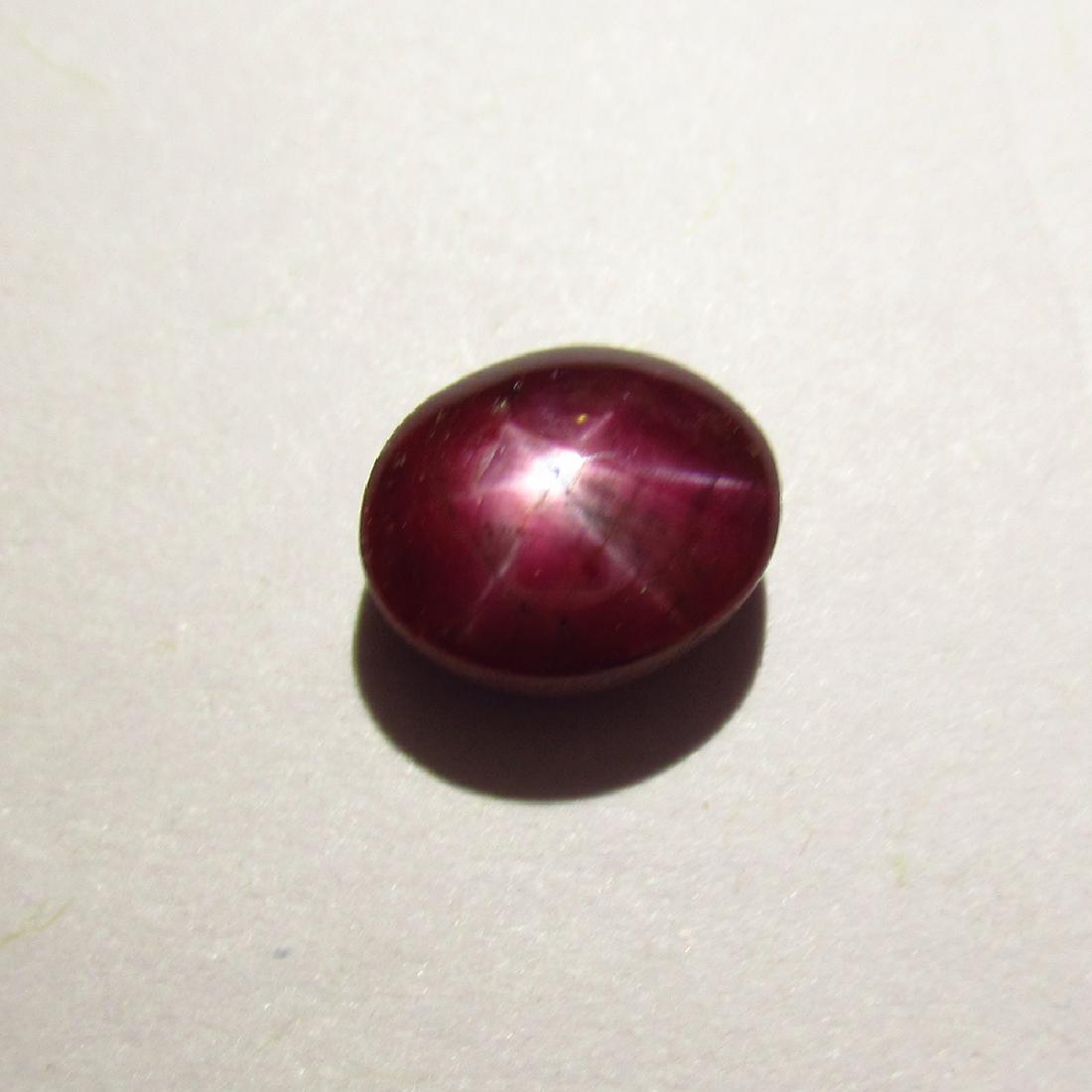2.96 Ct Genuine Six Line Star Ruby 8X6.5 mm Oval Cab (1 of 4)