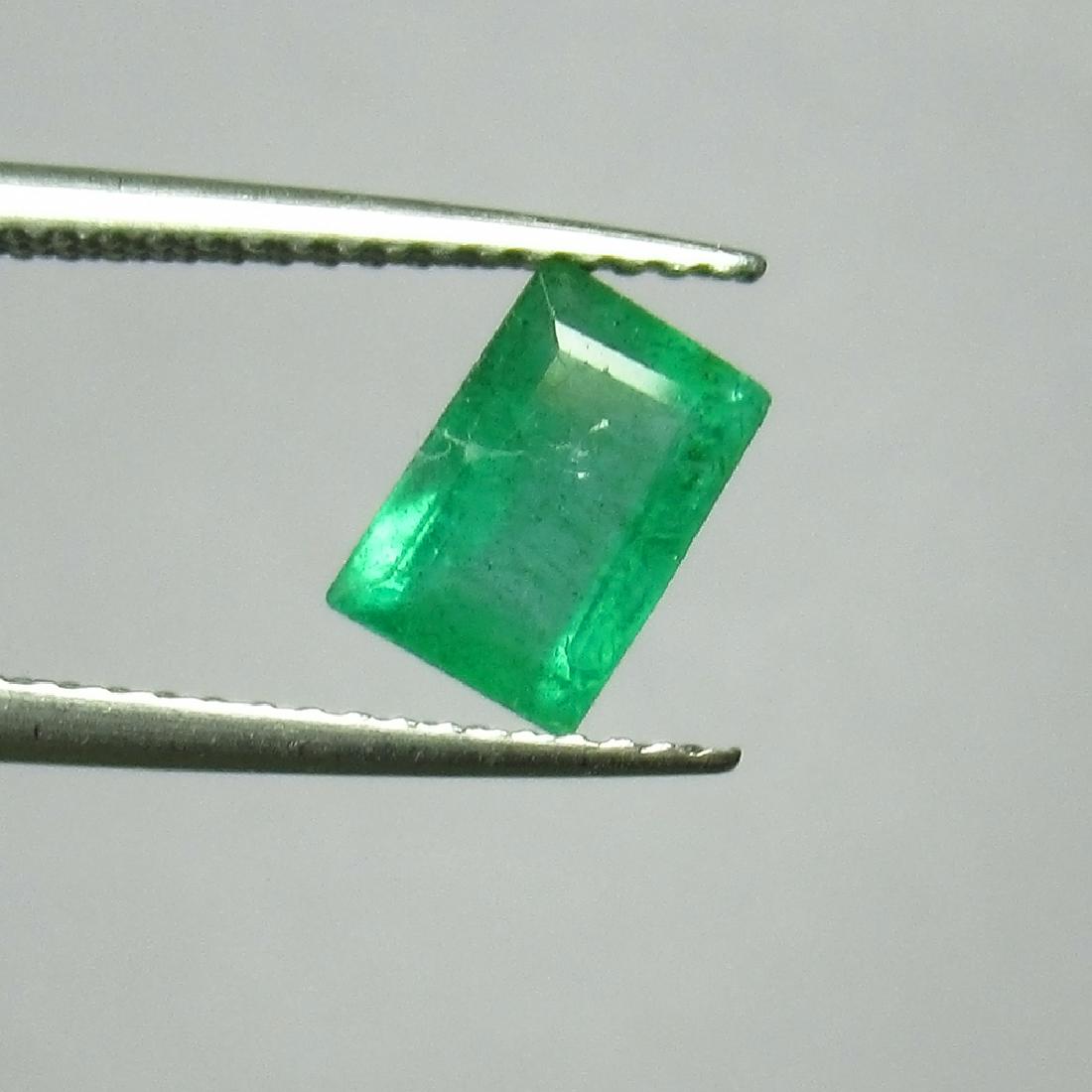 1.20 Ct Genuine Zambian Emerald 7.5X5 mm Rectangle Cut (1 of 2)