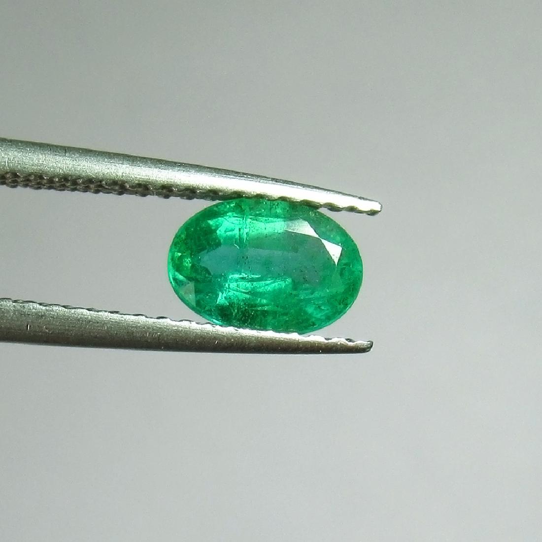 0.80 Ct Genuine Zambian Emerald Oval Cut (1 of 2)