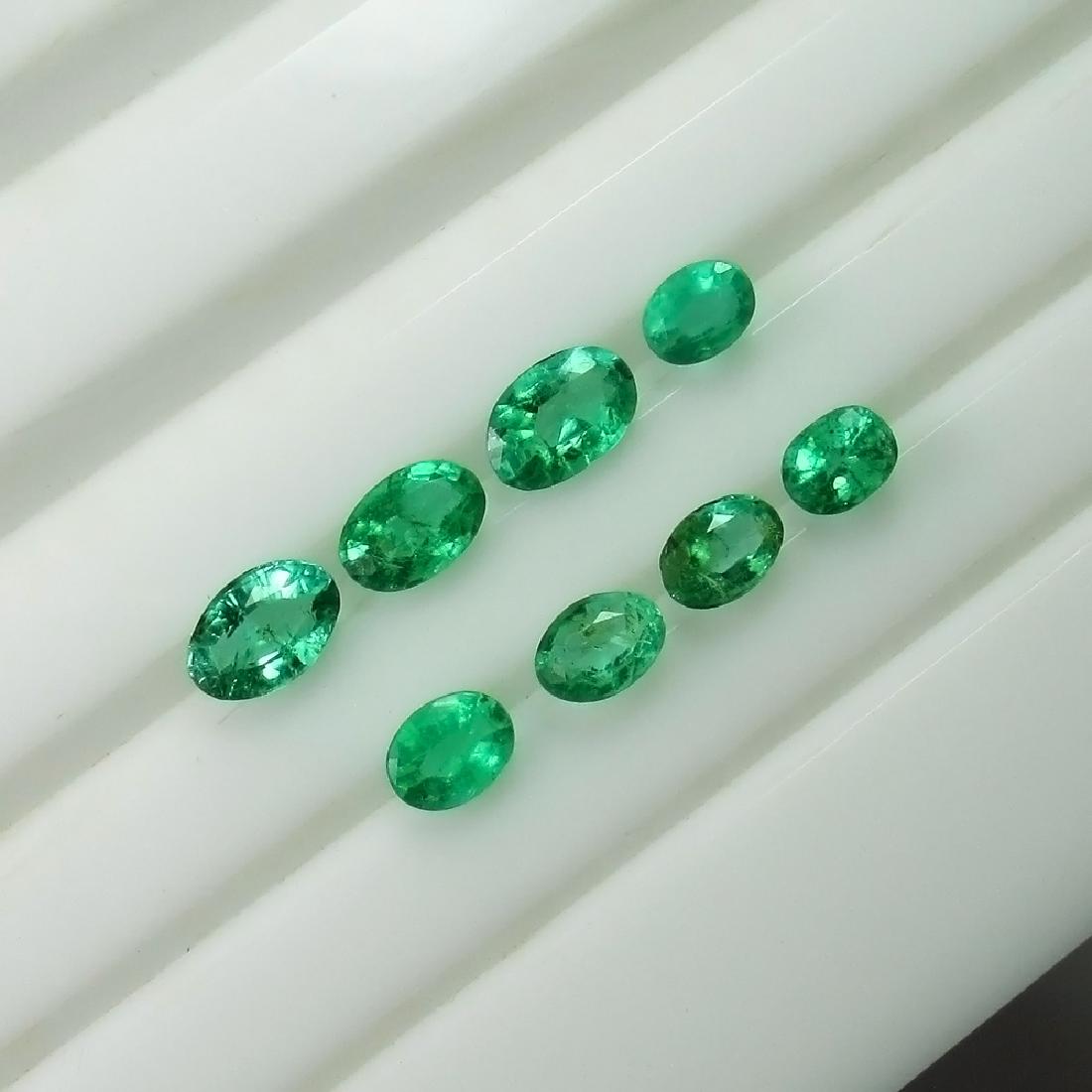 2.10 Ct Genuine Zambian Emerald Matching Oval Set (1 of 2)