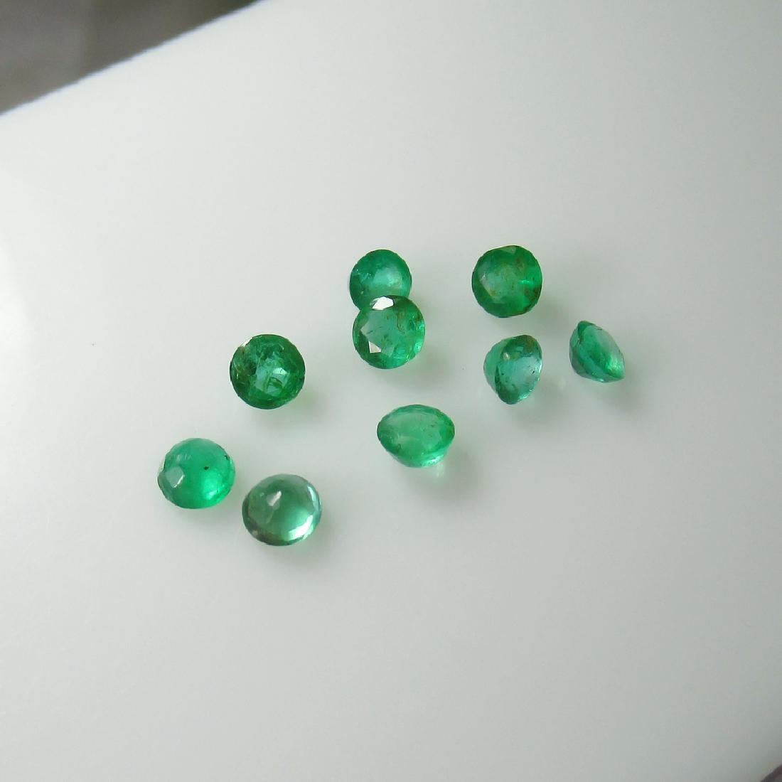 1.54 Ctw 9 Natural Emerald Calibrate 3.5 mm Round Cut (1 of 2)