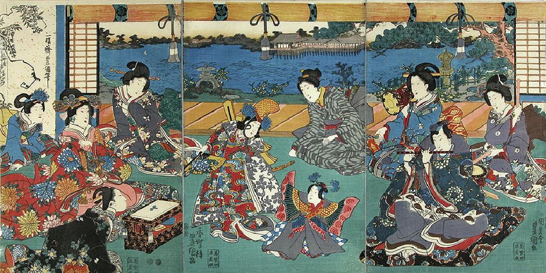 Utagawa Kunisada (1786-1865) Woodblock print The (1 of 1)