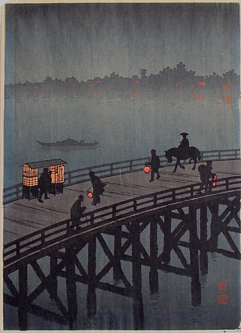 Shoda KOHO Woodblock Ohashi Bridge (1 of 2)