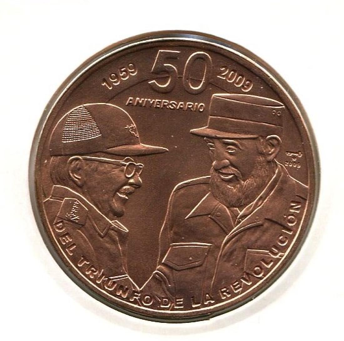 2009 CUBA 1 Peso 50th ANNIVERSARY of the REVOLUTION UNC (1 of 2)