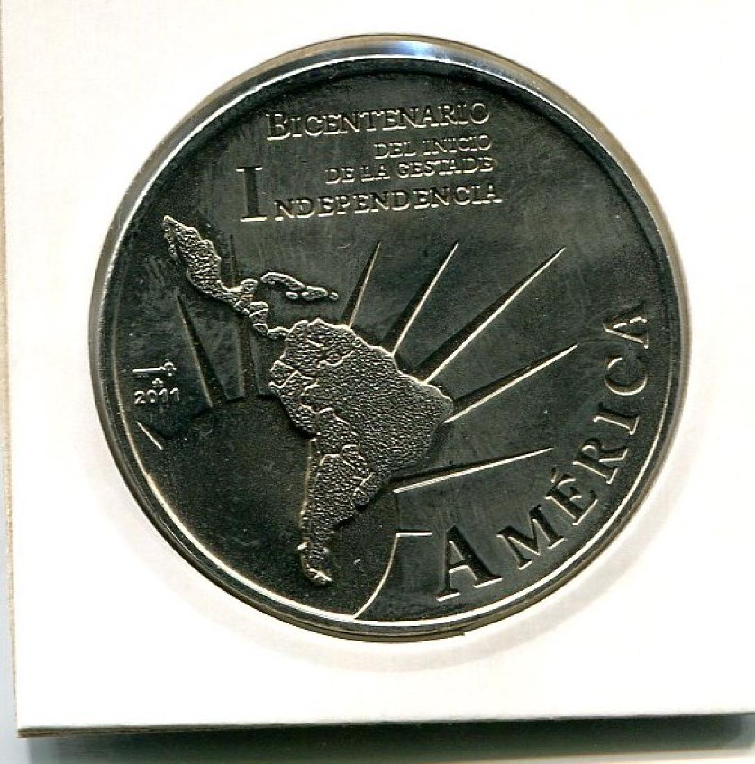 2011 CUBA 1 Peso 200 YEARS INDEPENDENCE OF AMERICA UNC: 2011 CUBA 1 Peso 200 YEARS INDEPENDENCE OF AMERICA UNC 2011 Copper-Nickel Diameter : 38 mm ( AMC Catalog ID : CU1081.25 ) UNC Reserve: $9.00 Shipping: Domestic: Flat-rate of $15.00 to anywhere within