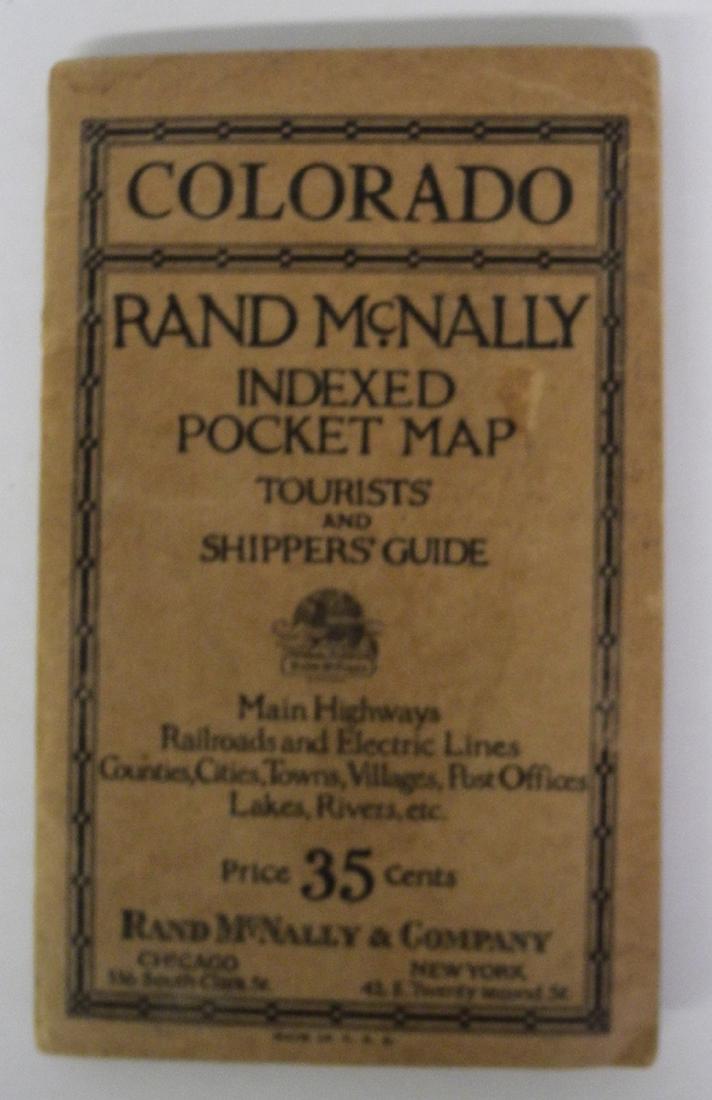 Colorado Rand, McNally Indexed Pocket Map Tourists' And (1 of 3)