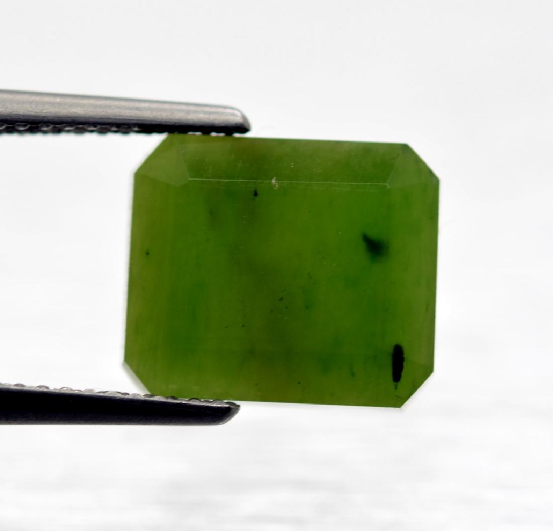 4.40 ct Emerald Cut Nephrite Jade Gem ~ Afghanistan (1 of 3)
