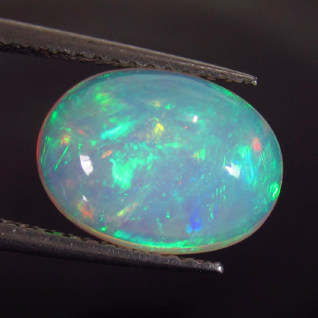 2.66 Ct Genuine Ethiopian Multi-Color Fire Opal Oval (1 of 2)