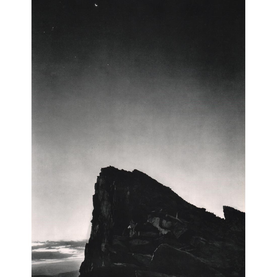 ANSEL ADAMS - Dawn, Mount Whitney: Artist: ANSEL ADAMS Print Title: Dawn, Mount Whitney Medium: Sheet-fed Gravure Printing Date: 1950's Printed in the USA Image Size approx: 9.5 x 12.75 inches Ansel Adams (February 20, 1902 – April 2