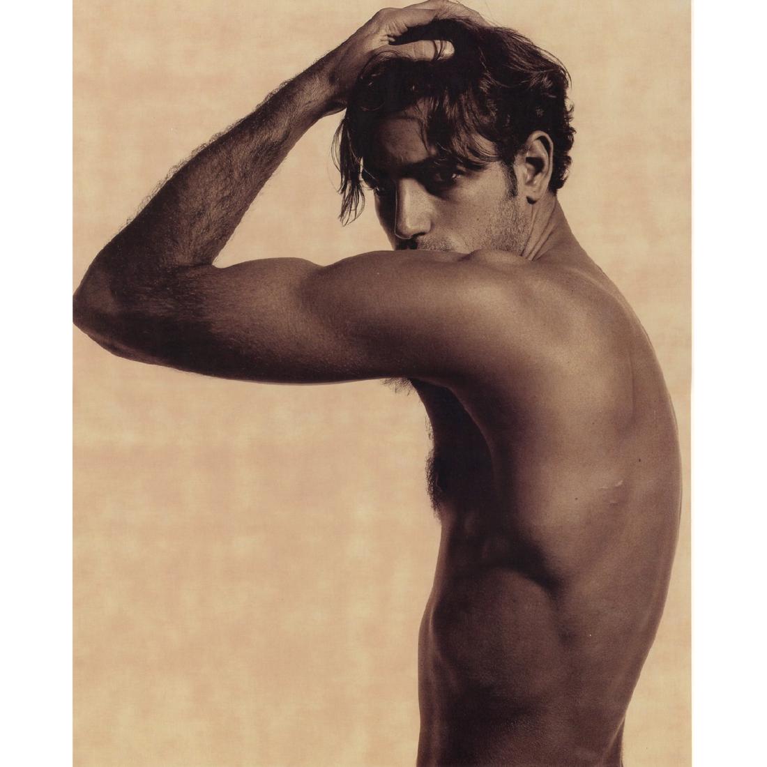 KARL LAGERFELD - Andrea Boccaletti: Artist: KARL LAGERFELD Print Title: Andrea Boccaletti Medium: Satin Finish Umber Photo-Lithograph Printing Date: 1970's Printed in USA Image Size approx: 10.5 x 13 inches Karl Otto Lagerfeld (b. 1933)