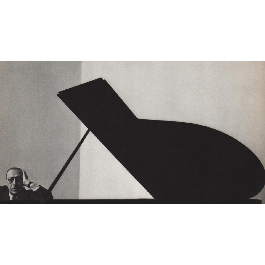 ARNOLD NEWMAN - Igor Stravinsky: Artist: ARNOLD NEWMAN Print Title: Igor Stravinsky Medium: Sheet-fed Gravure Printing Date: 1960's Printed in Germany Image Size:9.75 x 5.25 inches Arnold A. Newman (1918-2006) was an American photogr