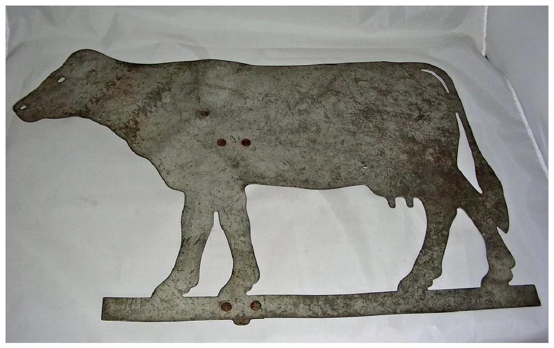 Sheet Metal Cow Weathervane (1 of 6)