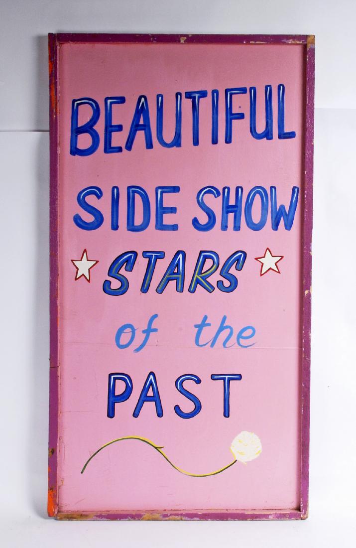 Ward Halls World of Wonders In Use Circus Sideshow Sign (1 of 3)