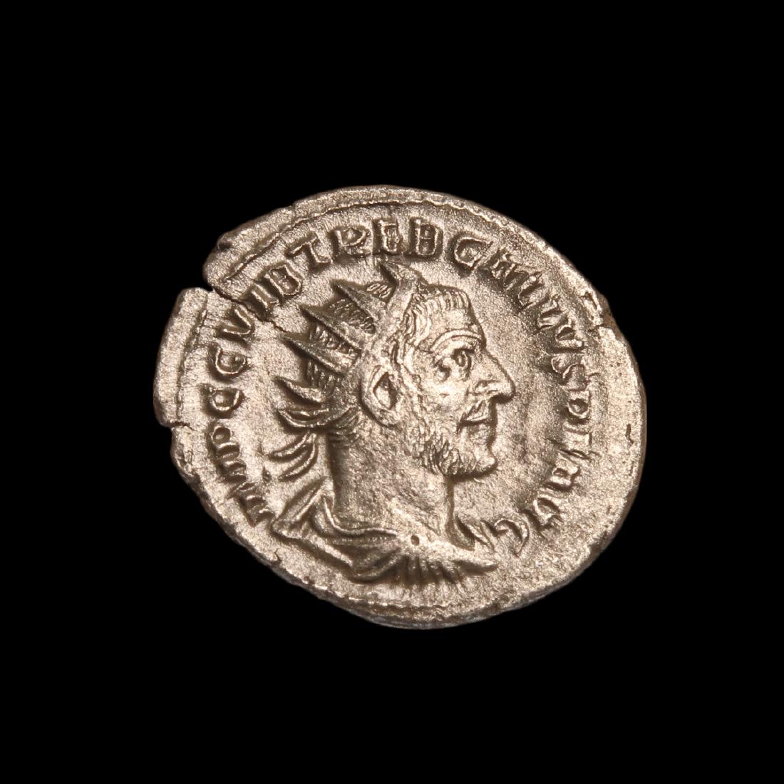 Roman Silver Coin Emperor, Trebonianus, c. 251-253 A.D. (1 of 2)