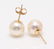 Lustrous Round 8.5x9mm Akoya Pearl Studs In 18K Yellow - 5