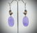 925 SS Elephant Designed Violet Jade Earrings w