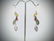 Sterling Silver Multicolored Opaque Earrings w Yellow - 3