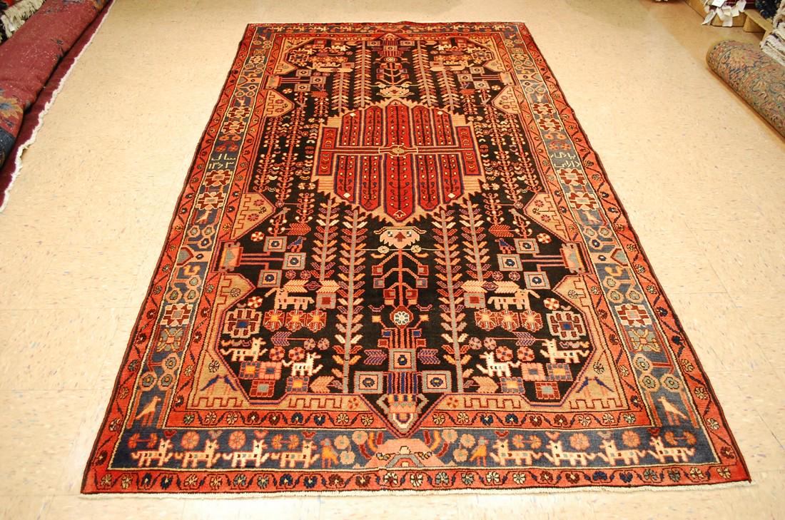 ANINAL DESIGN ANTIQUE HIGH KPSI PERSIAN MALAYER RUG 5' (1 of 11)