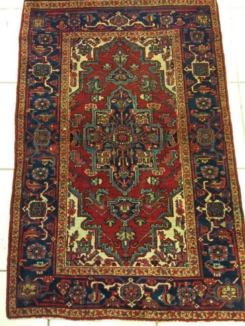 Semi Antique Persian Heriz Rug 5.3x3.6 (1 of 5)