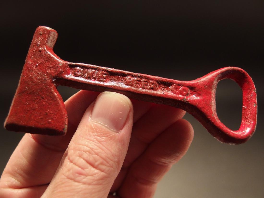 Cast Iron Dixie Beer Bottle Opener Fireman Axe Hatchet (1 of 9)
