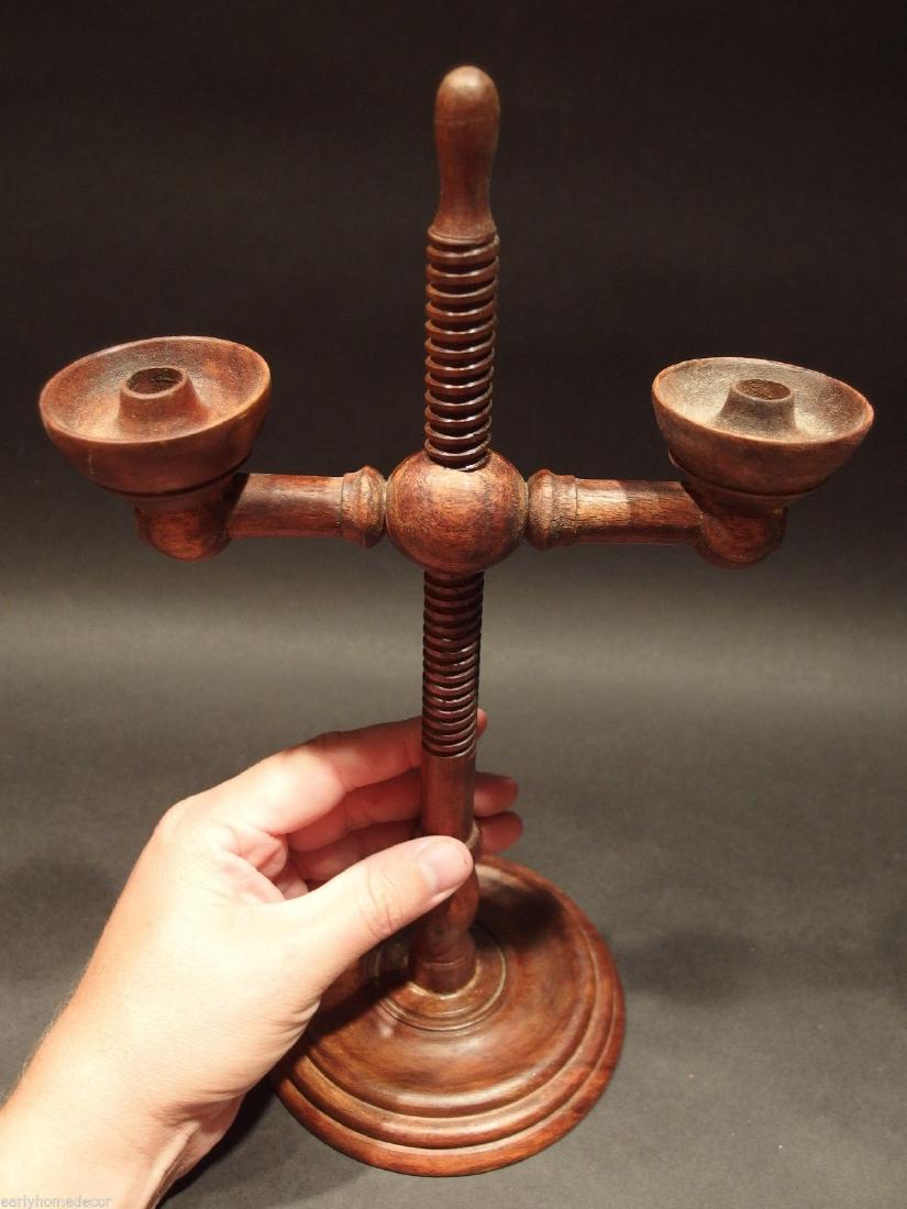 Colonial Wood Lighting Double Lamp Candle Holder (1 of 8)