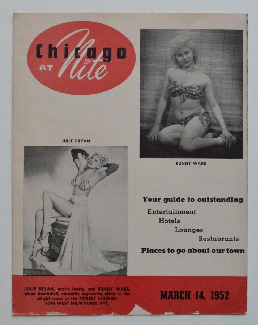 1952 CHICAGO at NITE, SHOW GIRL NIGHT CLUB AD (1 of 3)