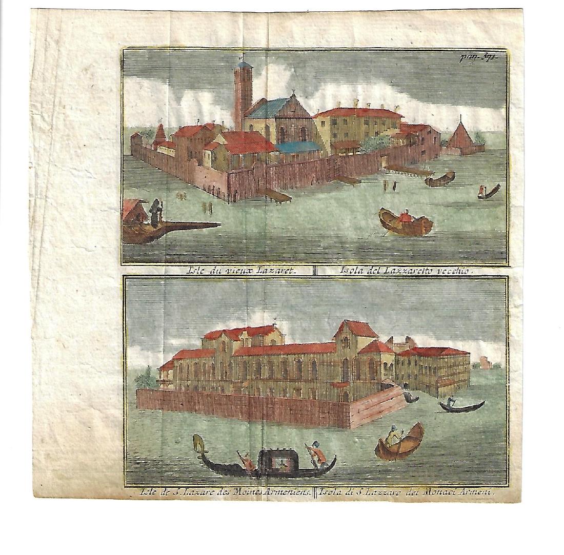 17th C Hand Colored Engraving Venice (1 of 1)