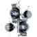 Infused Black and Clear Globe Chandelier by Sciolari