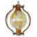 Murano Amber Petals Pendant by Mazzega