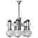 Five Globes and Chrome Pendant by Sciolari