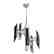 Italian Chrome and Cream Enamel Pendant by Sciolari